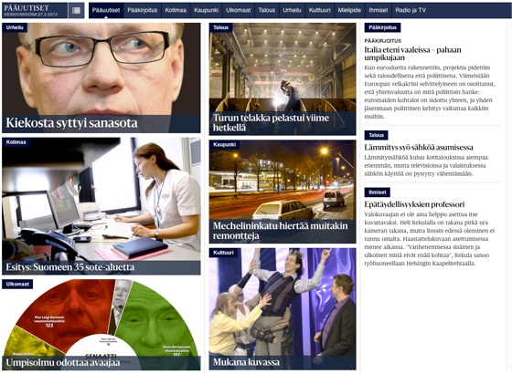 Helsingin Sanomien digilehden etusivulta olisi luontevaa poimia luettavaa välilehtiin, jos se vain olisi mahdollista.