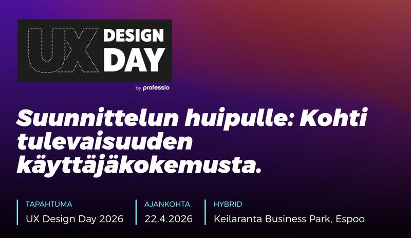 UX design say 2026 22.4.2026